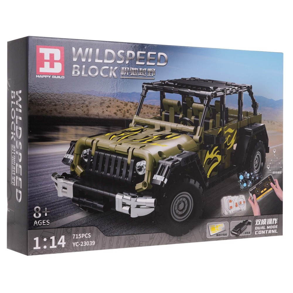JOKO RC Technická Stavebnica WILDSPEED 715ks na diaľkové ovládanie, zelené