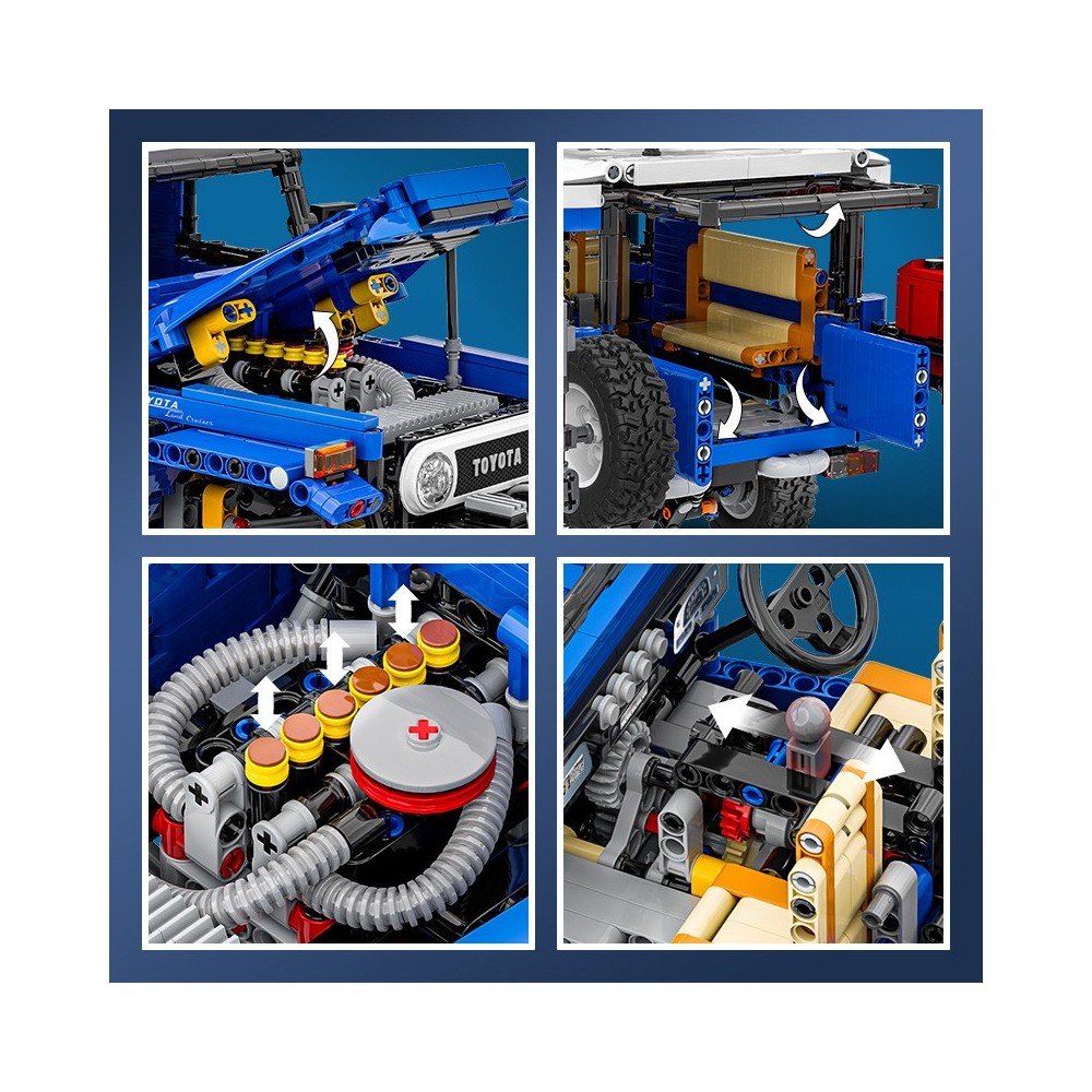JOKO Technická Stavebnica Terénne auto Toyot Off-road J40 2087ks 1:12, modré