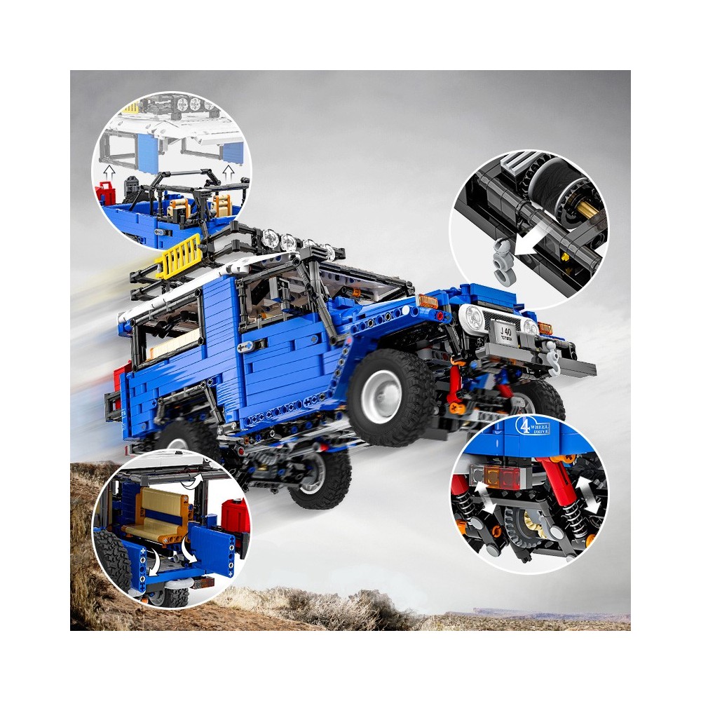 JOKO Technická Stavebnica Terénne auto Toyot Off-road J40 2087ks 1:12, modré