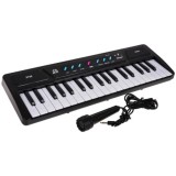 JOKO Detské Klávesy MQ-3720 s mikrofónom + USB kábel, čierne