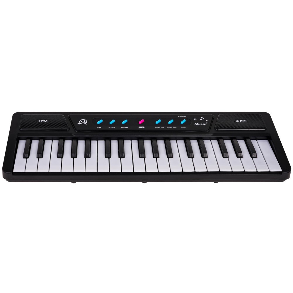 JOKO Detské Klávesy MQ-3720 s mikrofónom + USB kábel, čierne