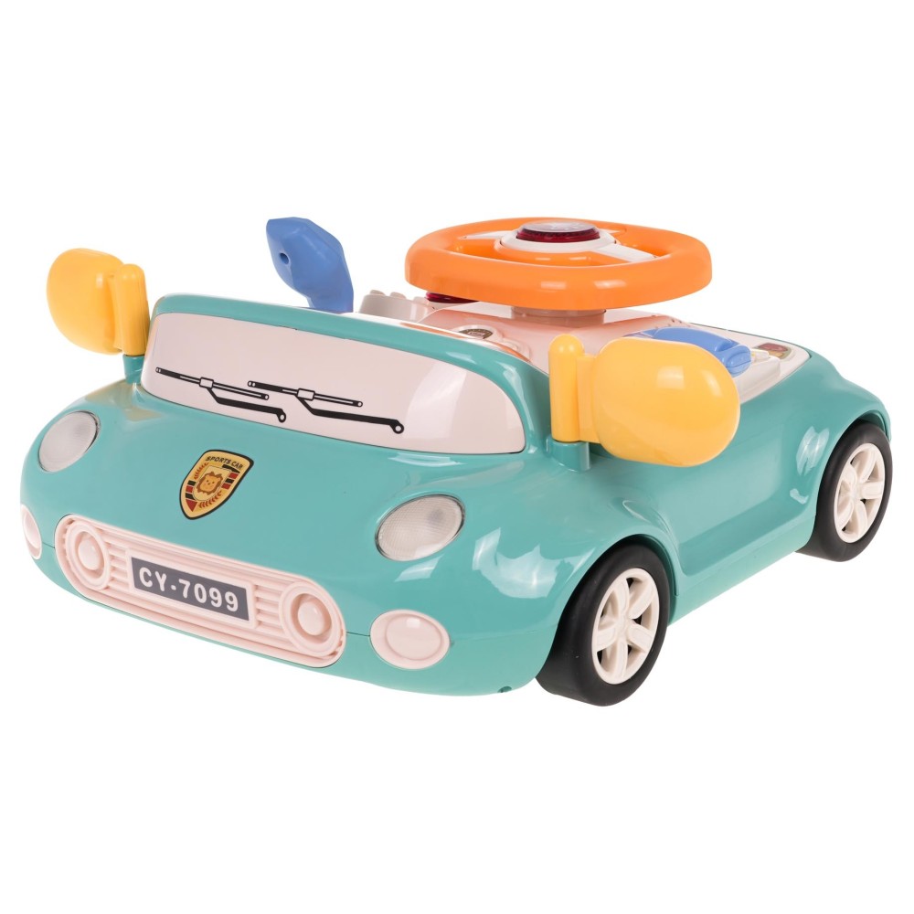 JOKO Interaktívne auto s volantom, Hudbou a Svetlom, zelené