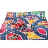 JOKO Sada Podložka Mesto 80 cm x 70 cm + 4 mäkké plyšové autíčka Polícia, Hasičské auto, Sanitka