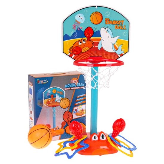 JOKO Basketbalový kôš + Ringo hra Utekajúci Krab na batérie so zvukom 2v1