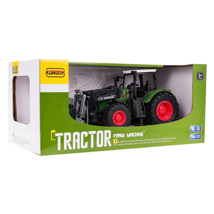 JOKO Traktor s Drapákom Nakladačom 30cm, zelený