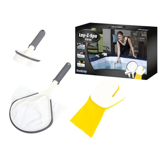 Bestway 58421 Sada na čistenie vírivky  Lay-Z-Spa, Rukavica, sieťka + kefa