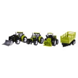 JOKO Sada Traktor s vlečkou, Kombajn, Traktor s Čelným Nakladačom 4v1