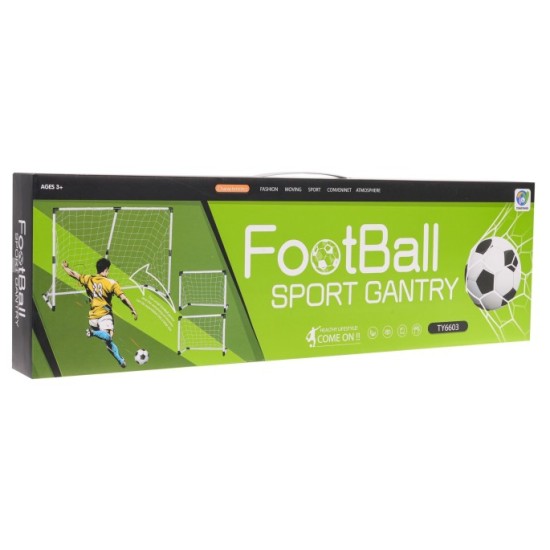 JOKO Sada Futbalové bránky - 1 veľká bránka 143cm alebo 2 malé bránky 2v1 + lopta + pumpa