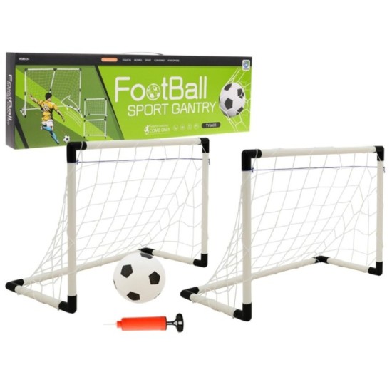 JOKO Sada Futbalové bránky - 1 veľká bránka 143cm alebo 2 malé bránky 2v1 + lopta + pumpa