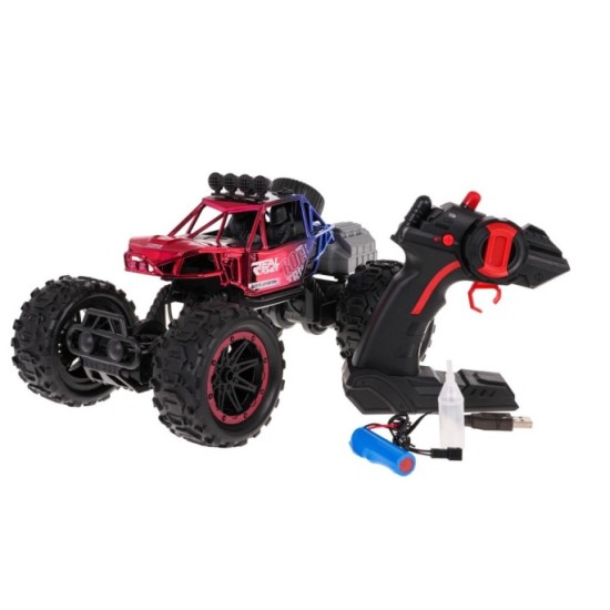 JOKO RC Auto Crawler s Dymovým Efektom na diaľkové ovládanie a LED svetlom, metalické červené