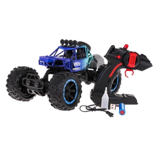 JOKO RC Auto Crawler s Dymovým Efektom na diaľkové ovládanie a LED svetlom, metalické modré