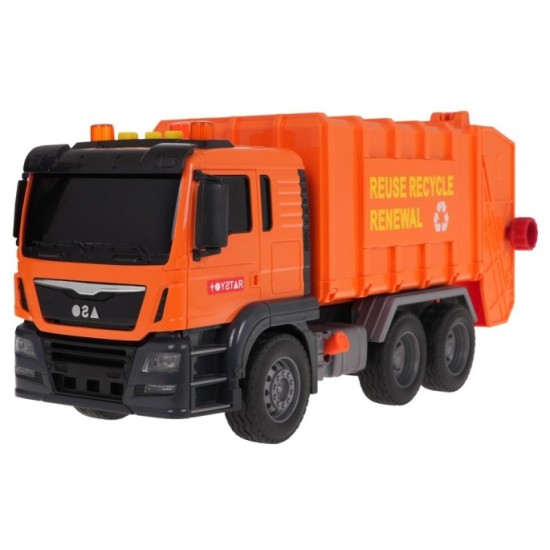 JOKO Smetiarske Auto 33cm so Zvukom a Svetlom, oranžové