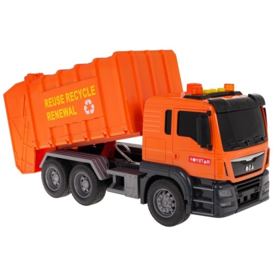 JOKO Smetiarske Auto 33cm so Zvukom a Svetlom, oranžové