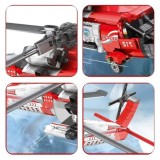 JOKO Technická Stavebnica Záchranársky Vrtulník HH-60J 1137ks 67cm, červený