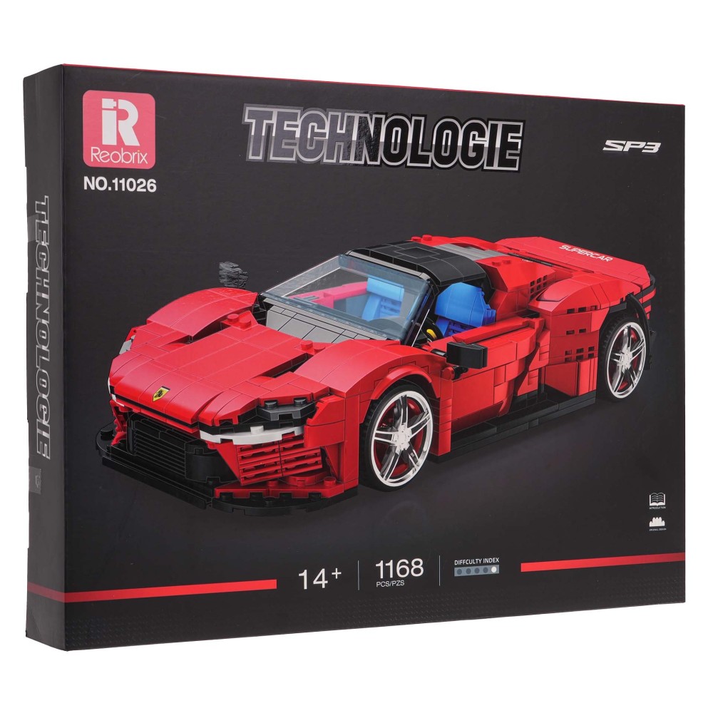 JOKO Technická Stavebnica Športové Auto SP3 1168ks, červené