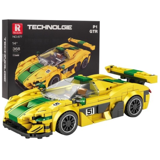 JOKO Technická Stavebnica Športové auto 368ks, žlté
