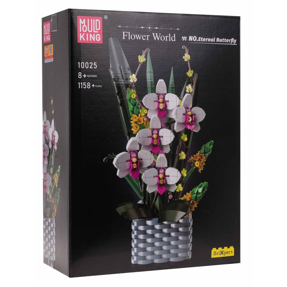Mould King Technická Stavebnica Kytica Farebných Kvetov v Kvetináči Orchidea 1158ks