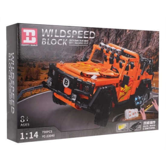 JOKO RC Technická Stavebnica Auto Jeep Off-road 790ks na diaľkové ovládanie, oranžové
