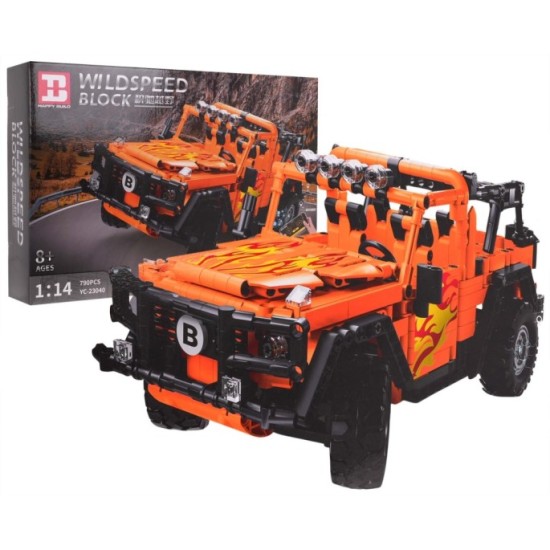 JOKO RC Technická Stavebnica Auto Jeep Off-road 790ks na diaľkové ovládanie, oranžové