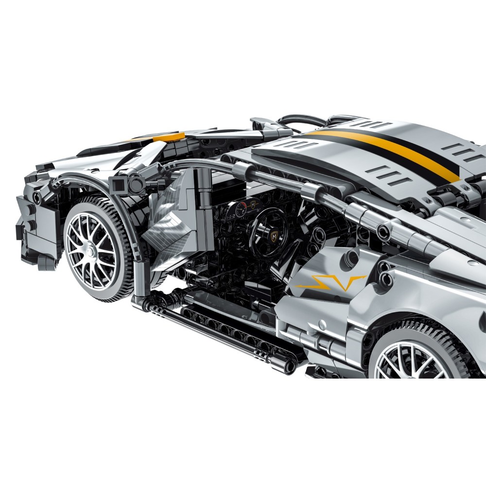 JOKO Technická Stavebnica Športové Auto M-Sports 1356ks 1:14, sivé