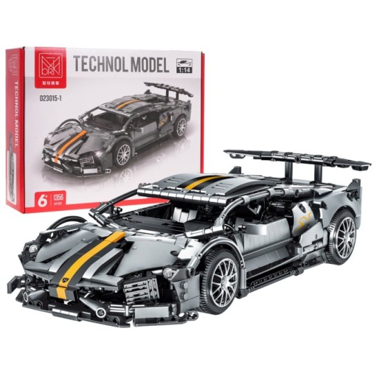 JOKO Technická Stavebnica Športové Auto M-Sports 1356ks 1:14, sivé