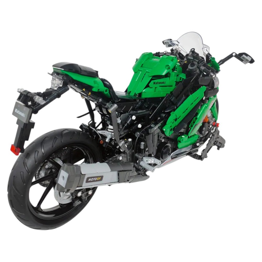 JOKO Mega Veľká Technická Stavebnica Motorka Kawasaki Ninja 1000SX 2304ks 50cm, zelená