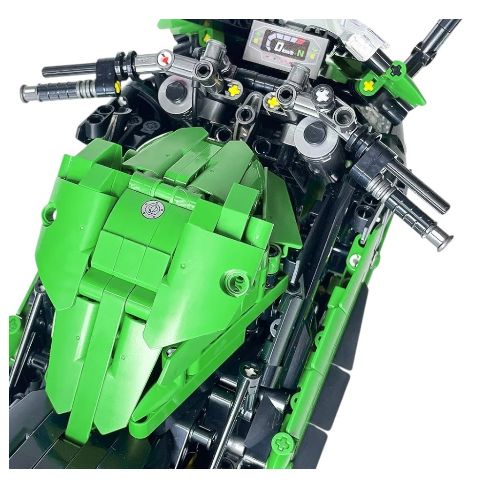 JOKO Mega Veľká Technická Stavebnica Motorka Kawasaki Ninja 1000SX 2304ks 50cm, zelená