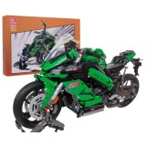 JOKO Mega Veľká Technická Stavebnica Motorka Kawasaki Ninja 1000SX 2304ks 50cm, zelená