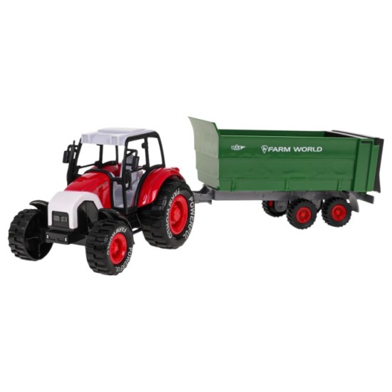 JOKO Sada Kovový Traktor s Vyklápacou Vlečkou + Kovový Kombajn