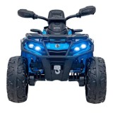 JOKO Elektrická Štvorkolka Can Am Outlander ATV 4x4, 4x200W penové kolesá, kožené sedadlo, nosnosť 50kg, modrá