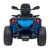 JOKO Elektrická Štvorkolka Can Am Outlander ATV 4x4, 4x200W penové kolesá, kožené sedadlo, nosnosť 50kg, modrá