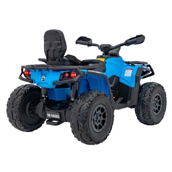 JOKO Elektrická Štvorkolka Can Am Outlander ATV 4x4, 4x200W penové kolesá, kožené sedadlo, nosnosť 50kg, modrá