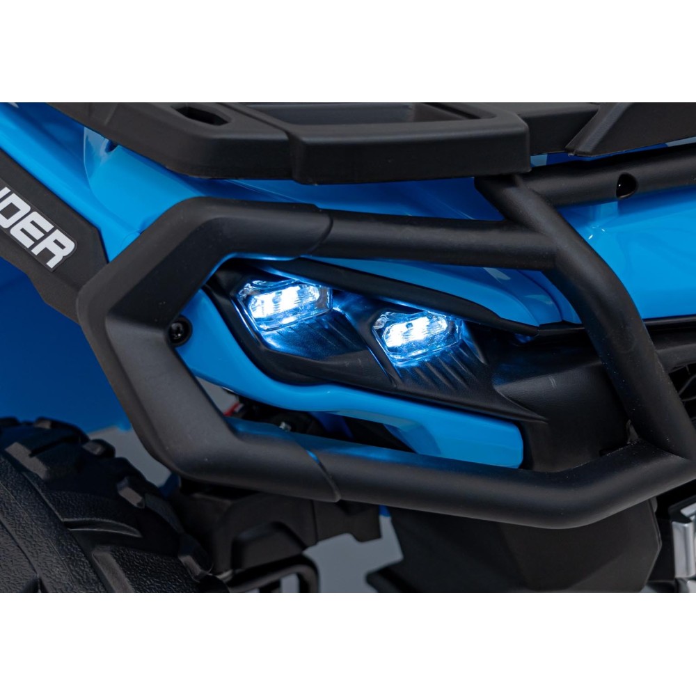 JOKO Elektrická Štvorkolka Can Am Outlander ATV 4x4, 4x200W penové kolesá, kožené sedadlo, nosnosť 50kg, modrá
