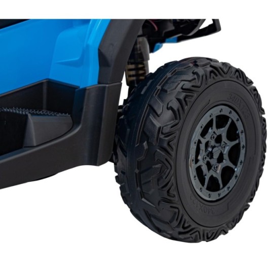 JOKO Elektrická Štvorkolka Can Am Outlander ATV 4x4, 4x200W penové kolesá, kožené sedadlo, nosnosť 50kg, modrá