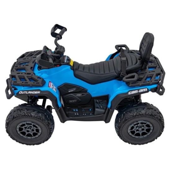JOKO Elektrická Štvorkolka Can Am Outlander ATV 4x4, 4x200W penové kolesá, kožené sedadlo, nosnosť 50kg, modrá