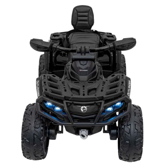 JOKO Elektrická Štvorkolka Can Am Outlander ATV 4x4, 4x200W penové kolesá, kožené sedadlo, nosnosť 50kg, čierna