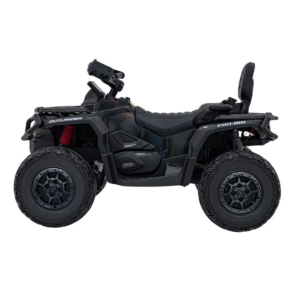 JOKO Elektrická Štvorkolka Can Am Outlander ATV 4x4, 4x200W penové kolesá, kožené sedadlo, nosnosť 50kg, čierna