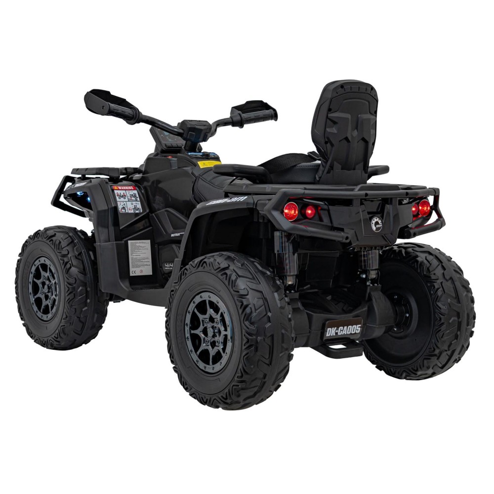 JOKO Elektrická Štvorkolka Can Am Outlander ATV 4x4, 4x200W penové kolesá, kožené sedadlo, nosnosť 50kg, čierna