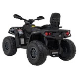 JOKO Elektrická Štvorkolka Can Am Outlander ATV 4x4, 4x200W penové kolesá, kožené sedadlo, nosnosť 50kg, čierna