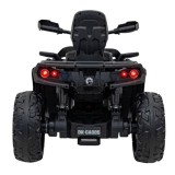 JOKO Elektrická Štvorkolka Can Am Outlander ATV 4x4, 4x200W penové kolesá, kožené sedadlo, nosnosť 50kg, čierna