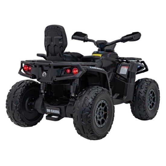 JOKO Elektrická Štvorkolka Can Am Outlander ATV 4x4, 4x200W penové kolesá, kožené sedadlo, nosnosť 50kg, čierna