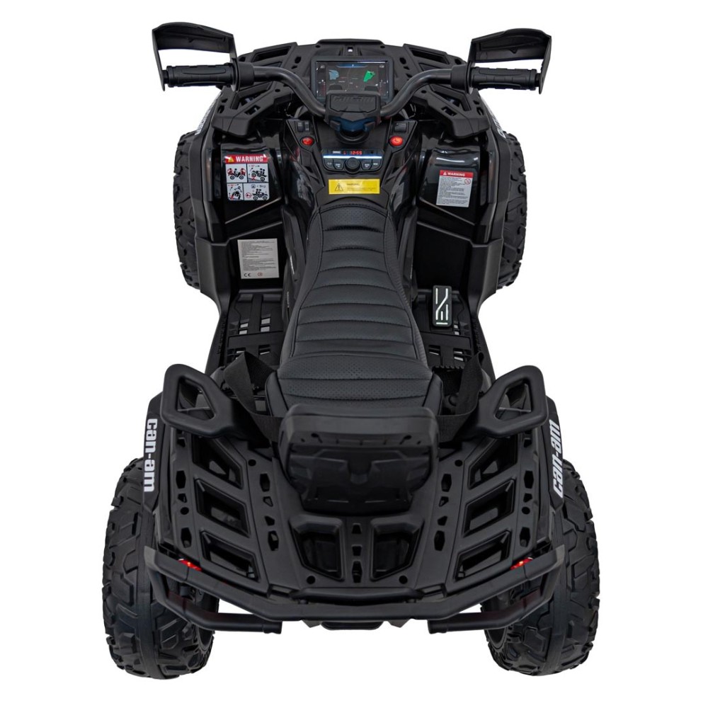 JOKO Elektrická Štvorkolka Can Am Outlander ATV 4x4, 4x200W penové kolesá, kožené sedadlo, nosnosť 50kg, čierna