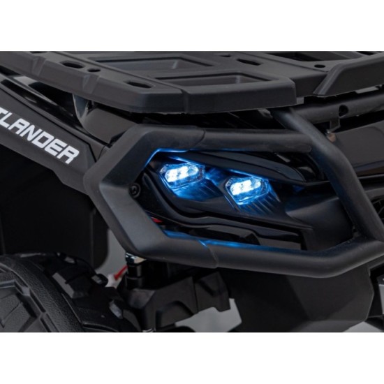 JOKO Elektrická Štvorkolka Can Am Outlander ATV 4x4, 4x200W penové kolesá, kožené sedadlo, nosnosť 50kg, čierna