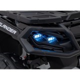 JOKO Elektrická Štvorkolka Can Am Outlander ATV 4x4, 4x200W penové kolesá, kožené sedadlo, nosnosť 50kg, čierna