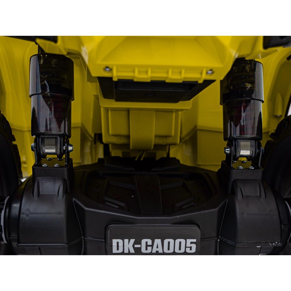 JOKO Elektrická Štvorkolka Can Am Outlander ATV 4x4, 4x200W penové kolesá, kožené sedadlo, nosnosť 50kg, žltá
