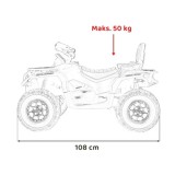 JOKO Elektrická Štvorkolka Can Am Outlander ATV 4x4, 4x200W penové kolesá, kožené sedadlo, nosnosť 50kg, žltá