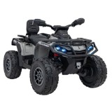 JOKO Elektrická Štvorkolka Can Am Outlander ATV 4x4, 4x200W penové kolesá, kožené sedadlo, nosnosť 50kg, sivá