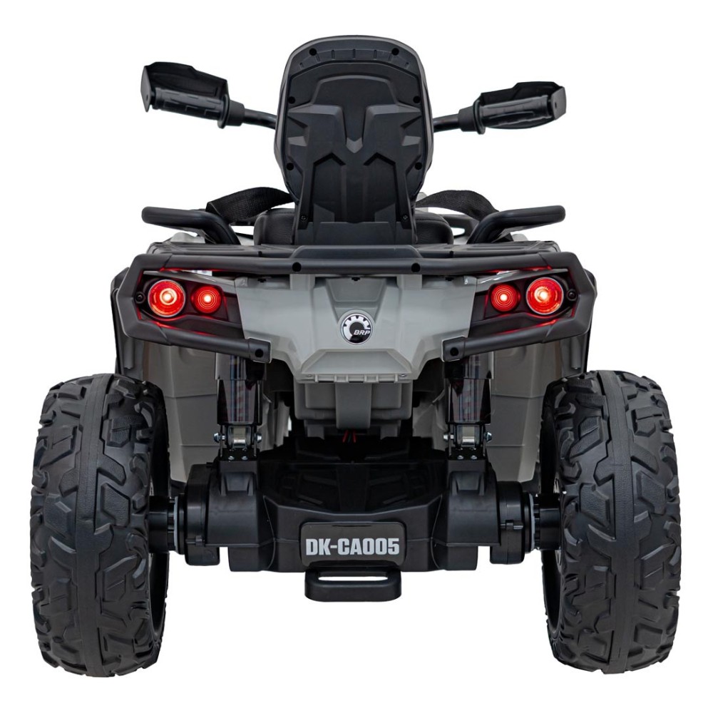 JOKO Elektrická Štvorkolka Can Am Outlander ATV 4x4, 4x200W penové kolesá, kožené sedadlo, nosnosť 50kg, sivá
