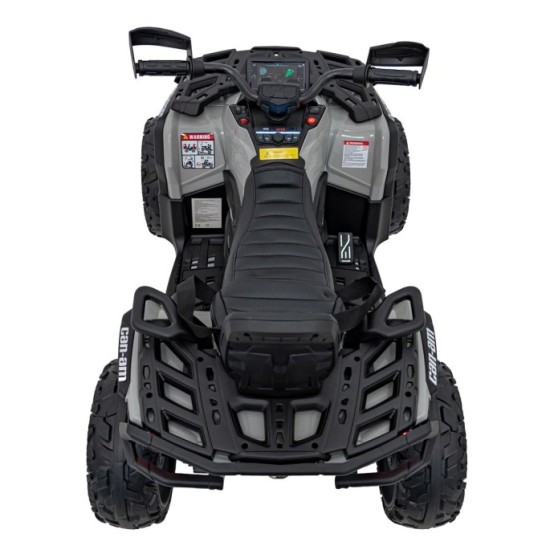 JOKO Elektrická Štvorkolka Can Am Outlander ATV 4x4, 4x200W penové kolesá, kožené sedadlo, nosnosť 50kg, sivá