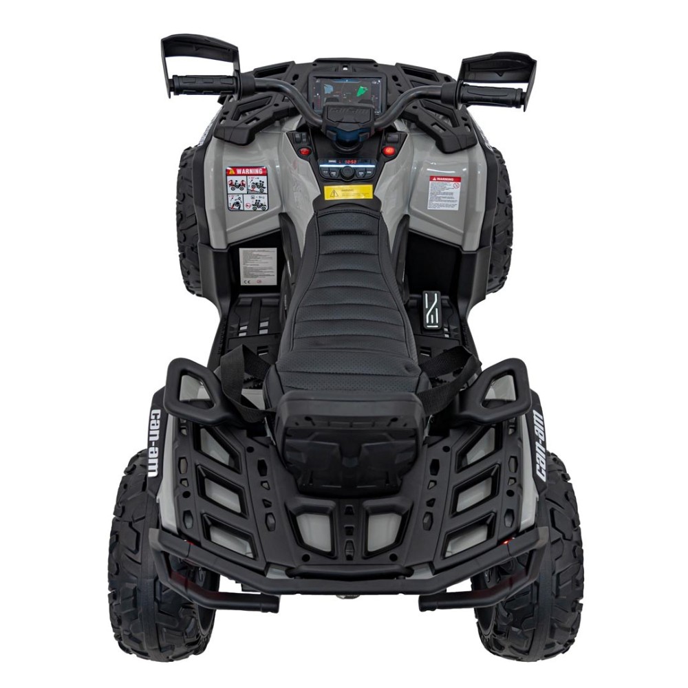 JOKO Elektrická Štvorkolka Can Am Outlander ATV 4x4, 4x200W penové kolesá, kožené sedadlo, nosnosť 50kg, sivá
